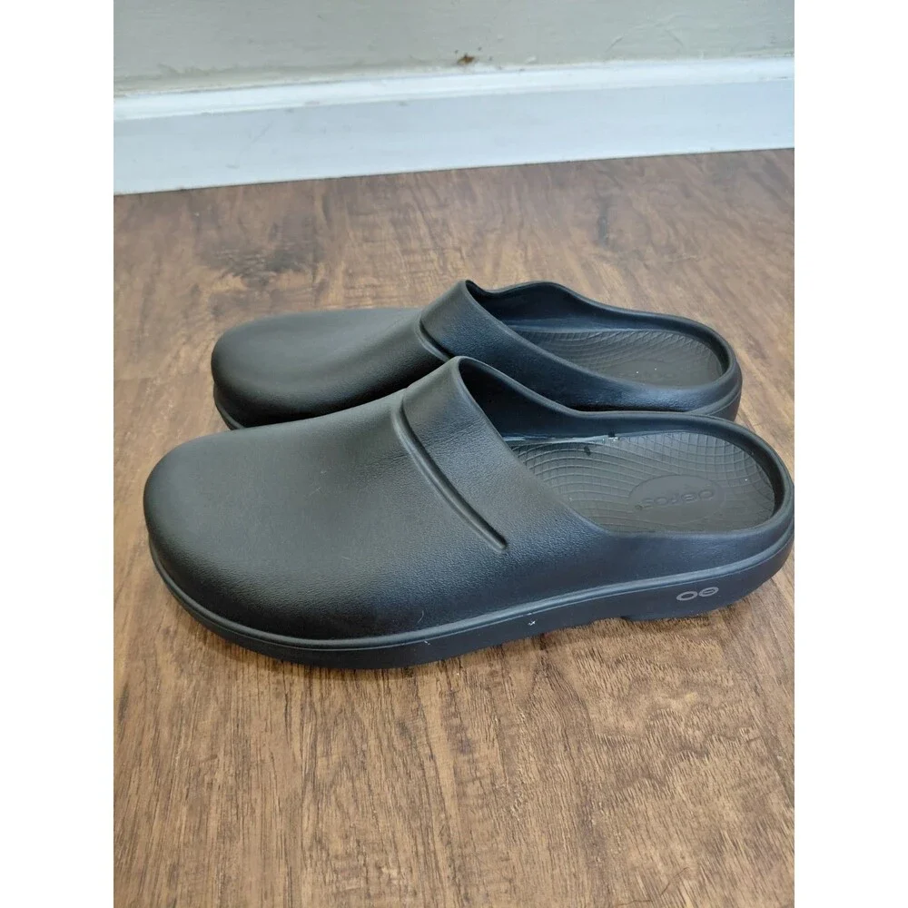 Oofos Men's OoCloog Slide Clogs | Black| US M9 W 11 Sandals Comfort